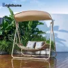 Wholesale Balcony 2 Seats Metal Outdoor Furniture Garden Patio Swing Hanging Chair with Canopy