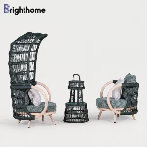 Wholesale Waterproof Woven Rope Aluminum Garden Pool Side Balcony Set Patio Furniture Sofa Chair