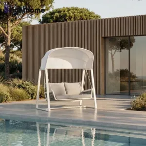 Wholesale 2 Seat Aluminum Courtyard Outdoor Garden Patio Hanging Swings Chair With Cushion