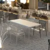 Aluminium Coffee Shop Outdoor Table and Chair Set for Restaurant Garden Balcony Courtyard-Commercial Furniture