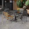 Aluminium Coffee Shop Outdoor Table and Chair Set for Restaurant Garden Balcony Courtyard-Commercial Furniture