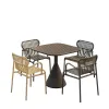 Aluminium Coffee Shop Outdoor Table and Chair Set for Restaurant Garden Balcony Courtyard-Commercial Furniture