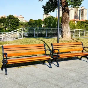 Aluminum Outdoor Park Chair Outdoor Courtyard Seat Garden Balcony Household Bench Cast Aluminum square Chair Backrest Chair