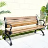 Aluminum Outdoor Park Chair Outdoor Courtyard Seat Garden Balcony Household Bench Cast Aluminum square Chair Backrest Chair