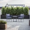 Austria Blue Tone 2p Modern Woven Rope Chair Sintered Stone Table Dining Set Aluminum Frame Durable Bedroom Outdoor Weather