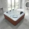 Balboa Acrylic Freestanding Outdoor Hot Tub Square Whirlpool Spa 5 Person Modern Design Relaxing Jets