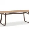 Champagne Modern Dining Table 240cm Long Durable for Top Waterproof UV-Resistant Outdoor Indoor Use