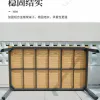 Charcoal Grey Aluminum Outdoor Table Chinese Character-shaped Legs Vertical-grain Chairs Waterproof Stackable Outdoor Set for