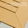 Charcoal Grey Aluminum Outdoor Table Chinese Character-shaped Legs Vertical-grain Chairs Waterproof Stackable Outdoor Set for