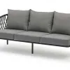 4 Crack Chair Sofa Set Aluminum Frame Rope Backrest Armrest Durable Lightweight Corrosion Resistant 5 Seater Modern Outdoor