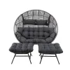 Cross-border Rattan Leisure Chair Hand-woven Minimalist Modern Style Outdoor Rocking Egg Chair for Hotels Villas Gardens Chair