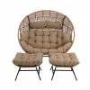Cross-border Rattan Leisure Chair Hand-woven Minimalist Modern Style Outdoor Rocking Egg Chair for Hotels Villas Gardens Chair
