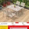 Custom Vangarden Modern Durable Outdoor Aluminum Alloy Dining Table Chair Set Leisure Furniture Waterproof Sunscreen