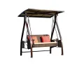 Customized Deluxe 2-Seater PE Rattan Outdoor Garden Hanging Chair Modern Metal Swing Seat for Courtyards Hotels Parks Schools