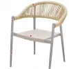 Customized Modern Rattan Aluminum Frame Tilting Outdoor Table and Chair Set for Garden Courtyard Balcony Leisure