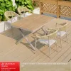 Customized Modern Rattan Aluminum Frame Tilting Outdoor Table and Chair Set for Garden Courtyard Balcony Leisure