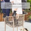 Durable Modern Outdoor Aluminum Alloy Table and Rattan Chair Combination for Courtyard Balcony or Roof Leisure Garden Sets