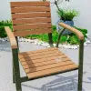 Durable Modern Outdoor Aluminum Dining Table and Garden Furniture Chair Set for Courtyard Hotel or Park Use