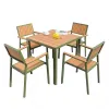 Durable Modern Outdoor Aluminum Dining Table and Garden Furniture Chair Set for Courtyard Hotel or Park Use