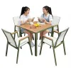 Durable Modern Outdoor Aluminum Dining Table and Garden Furniture Chair Set for Courtyard Hotel or Park Use