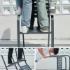 Durable 6-Seater Dining Patio Outdoor Leisure Furniture Modern Rectangular Metal Table Space-Saving Sofa Set