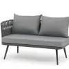 Elila Outdoor Corner Sofa Dining Set Aluminum Frame Sintered Stone Table Top for Hotel Patio Garden Modern Leisure Furniture
