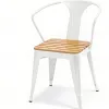 European-style Modern Chair Hollow White Design Lightweight Durable Aluminum Frame Comfortable Waterproof Outdoor Dining School