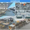 Export Style Polyester Webbing Woven Dining Chair Aluminum Frame Armless Modern Outdoor Indoor Comfortable Villa Home Restaurant