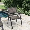 Export Style WPC Aluminum Alloy Outdoor Chair Modern Minimalist Design Durable Weather Resistant Eco-Friendly Villa School