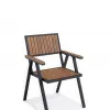 Export Style WPC Aluminum Alloy Outdoor Chair Modern Minimalist Design Durable Weather Resistant Eco-Friendly Villa School