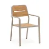 Factory Direct Sale 4-Seater Waterproof Plastic Wood Garden Table and Chair Set Dinner Furniture for Restaurant or Home Use