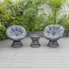 Garden PE Modern Minimalist radar Chair Swivel Single Seat Easy to Assemble Comfortable for Outdoor Sunbathing and Leisure