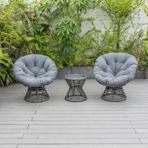 Garden PE Modern Minimalist radar Chair Swivel Single Seat Easy to Assemble Comfortable for Outdoor Sunbathing and Leisure