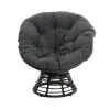 Garden PE Modern Minimalist radar Chair Swivel Single Seat Easy to Assemble Comfortable for Outdoor Sunbathing and Leisure