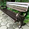 Heavy Duty Rustproof Cast Aluminum Park Bench Commercial Outdoor Garden Metal Bench Weather Resistant 3 Seater Public Bench