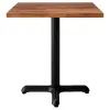 Durable Black Square Restaurant Table 70*70*75 Modern Design Solid Wood Commercial Top Material Poly Wood