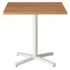 Durable Black Square Restaurant Table 70*70*75 Modern Design Solid Wood Commercial Top Material Poly Wood