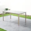 Modern Durable Lightweight Aluminum Sintered Stone Dining Table Waterproof Outdoor Furniture for Living Room