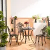 High-end Patterns Modern Durable Cast Aluminum Dining Table and Chairs Set Outdoor Garden Furniture hotel furniture