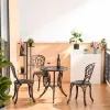 High-end Patterns Modern Durable Cast Aluminum Dining Table and Chairs Set Outdoor Garden Furniture hotel furniture
