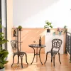 High-end Patterns Modern Durable Cast Aluminum Dining Table and Chairs Set Outdoor Garden Furniture hotel furniture