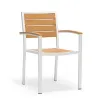 High-quality Modern Foshan Outdoor Restaurant Chairs Made Aluminum Alloy Plastic Wood Portable for Gardens Kitchens Villas