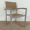 High-quality Modern Foshan Outdoor Restaurant Chairs Made Aluminum Alloy Plastic Wood Portable for Gardens Kitchens Villas