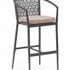 Indoor Outdoor Dining Garden Chair Rope Woven Backrest Cushioned Seat Comfortable Sturdy Aluminum Frame Modern Waterproof Hotel