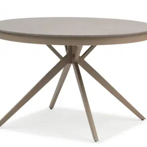 Luxury Modern Sintered Stone and Aluminum 120mm Round Foldable Dining Table Set for Home Living Room