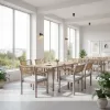 Luxury Outdoor Aluminum Frame Patio Furniture Set Dining Table and Chairs for Garden Restaurant Use