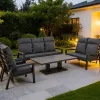 Modern Aluminum Alloy Frame Outdoor Weather Resistant Height-adjustable Coffee Table Cylinder-adjustable 1-7 Person Sofa Set