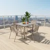 Modern Aluminum Alloy Outdoor Furniture Set with Quick-Dry Cushions Durable Waterproof UV-Resistant for Patio Garden Use