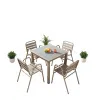 Modern Aluminum Alloy Outdoor Furniture Set with Quick-Dry Cushions Durable Waterproof UV-Resistant for Patio Garden Use