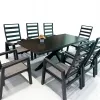 Modern Aluminum Alloy Pneumatic Dining Chairs and Dining Tables for Dining Set with Cushioned Conversation Sofa for Courtyard